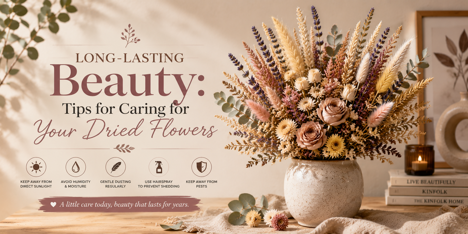 Long-Lasting Beauty: Tips for Caring for Your Dried Flowers