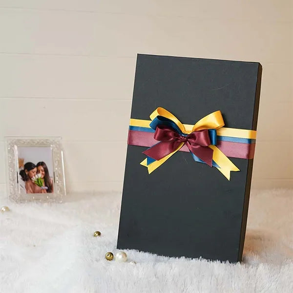 15 rainbow roses in black luxury box
