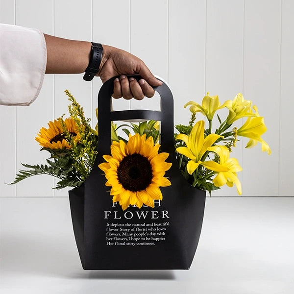 Tropical Sunshine In-Box: Lilies & Sunflowers