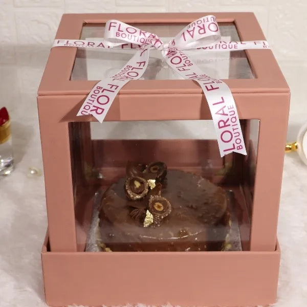 chocolate hazelnut cake box view