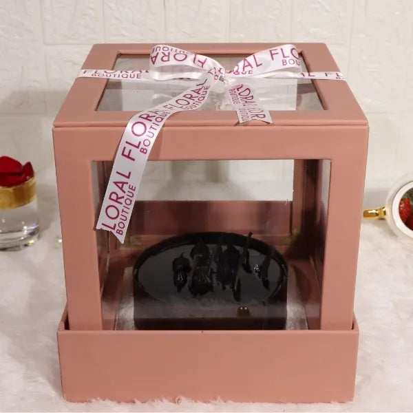 chocolate truffle half kg cake box view