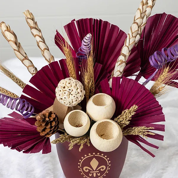 dry flower bouquet of sola dry sticks china palm bajra stick close up view