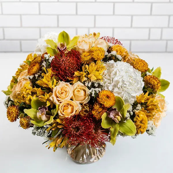 golden radiance expensive crystal flower vase closeup view
