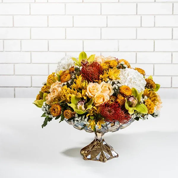 golden radiance expensive crystal flower vase front view 2
