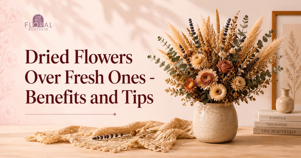 Why Choose Dried Flowers Over Fresh Ones: Benefits and Tips