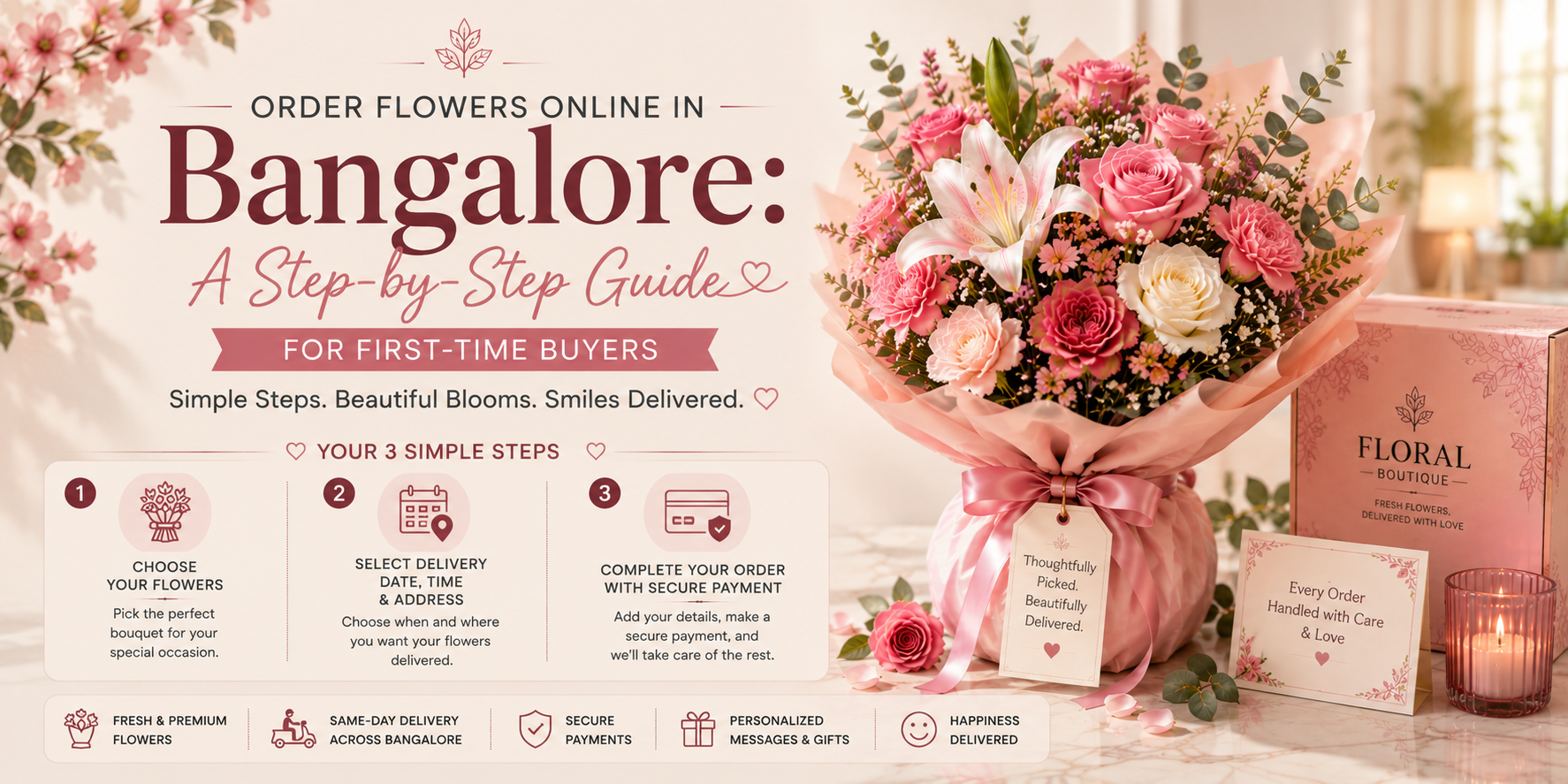 Order Flowers Online in Bangalore: A Step-by-Step Guide for First-Time Buyers