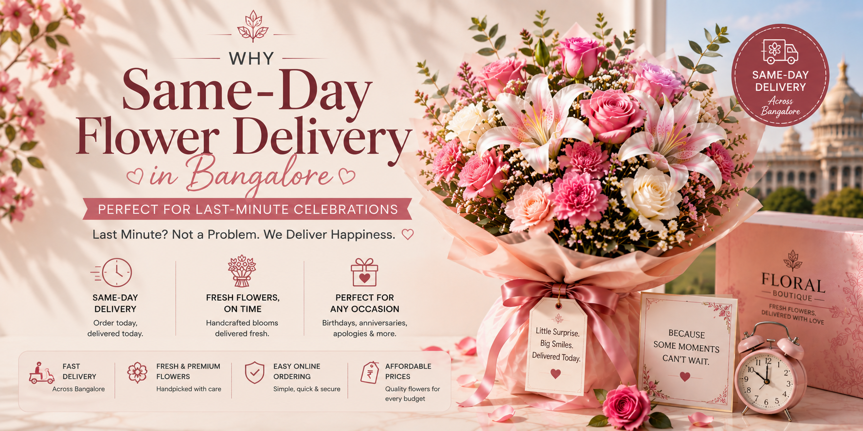 Why Same-Day Flower Delivery in Bangalore Is Perfect for Last-Minute Celebrations