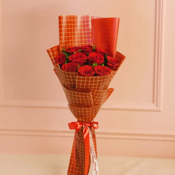 The Classic 10-Stem Red Rose Bouquet