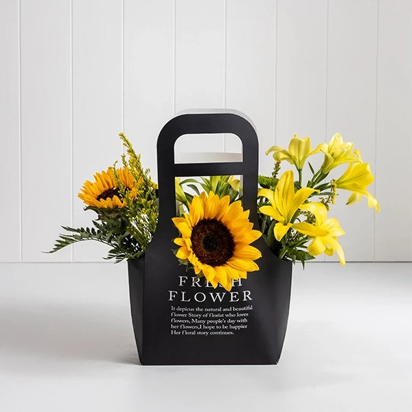 Tropical Sunshine In-Box: Lilies & Sunflowers