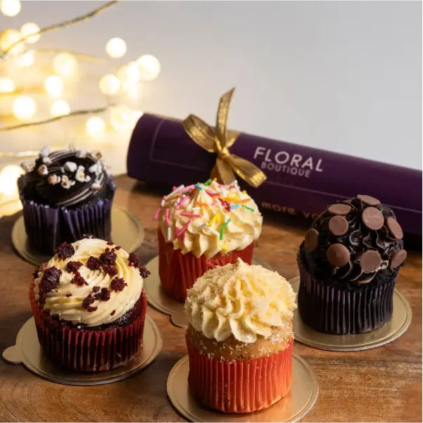 assorted cupcakes delight front view