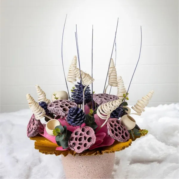 dry flowers bouquet of dry lotus sticks spring stick bell cup jaharu stick front view 2