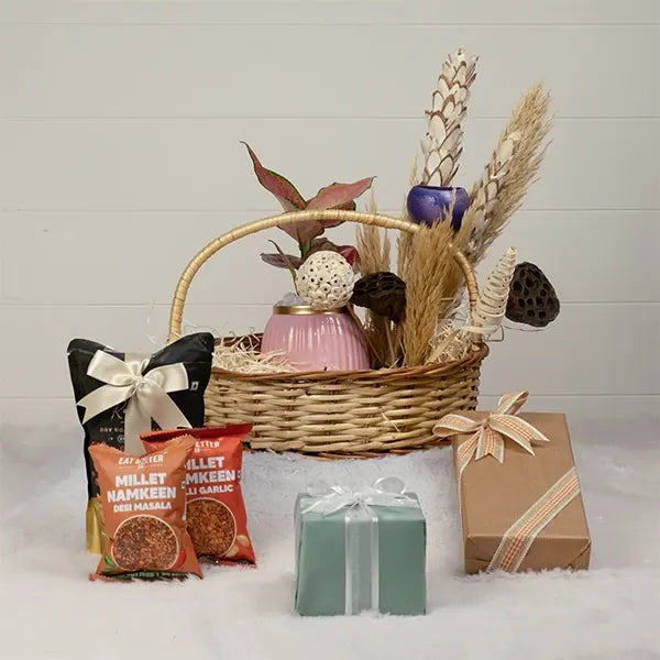 natures delightful treats basket hampers front view 2