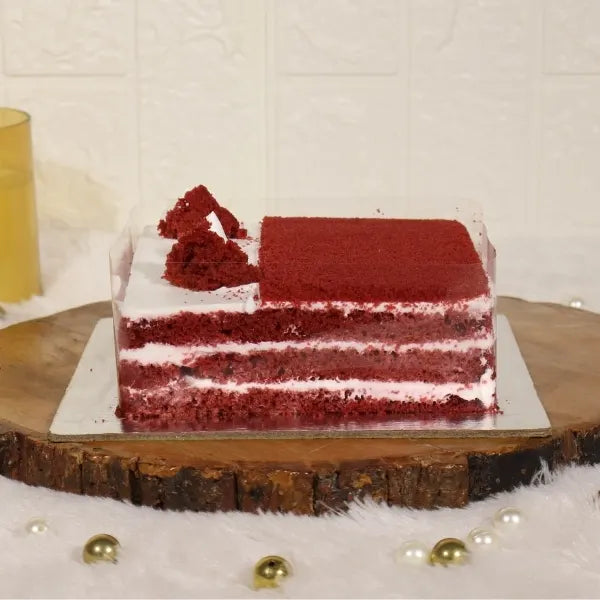 red velvet cheesecake front view