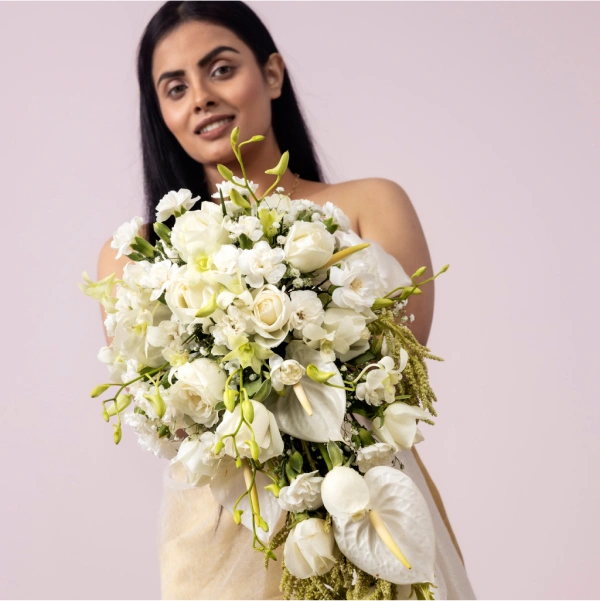 White Rose Bridal Bouquet - Your Dream Wedding Flowers